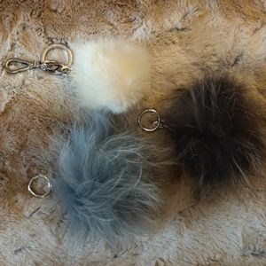 Collection of Michael Kors fox fur fluffy Poms